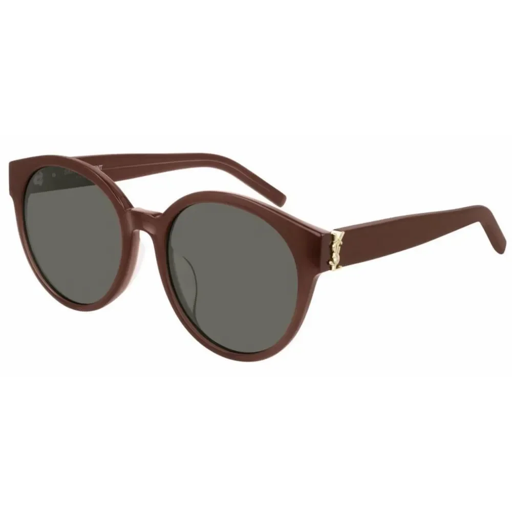 Saint Laurent $520 Women’s SL M31/F Brown Polarized Sunglasses Gold Logo NEW